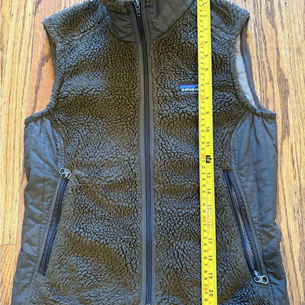Patagonia Synchilla Retro-X Brown Fleece Vest Women’s Small Deep Pile - Picture 14 of 15